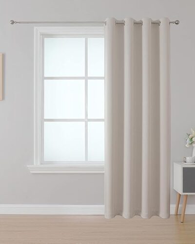 Blackout Curtains Home Light Beige 52 x 95 1 Panel