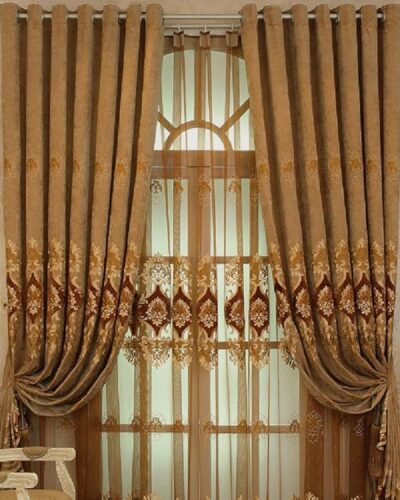 Curtains for Living Room Bedroom Chenille Curtains (Coffee,51x96 Inch)