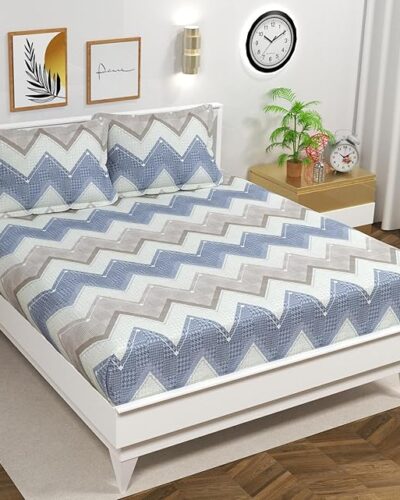 Cotton Feel Double Bed Bedsheet Set